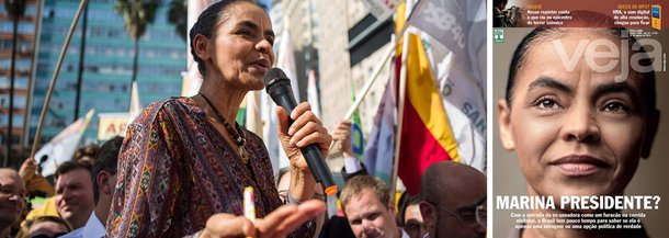 Revista sugere que a candidata terá uma boa largada, mas não força suficiente para chegar à frente na disputa eleitoral em outubro; publicação destaca seus pontos frágeis, como sua oposição ao agronegócio, seu processo decisório lento e a falta de base política; segundo o redator-chefe André Petry, das condições necessárias para se chegar à presidência, ela tem apenas uma: o carisma; isso significa que, para os editores de Veja, Marina é mais uma miragem do que uma opção real de poder
