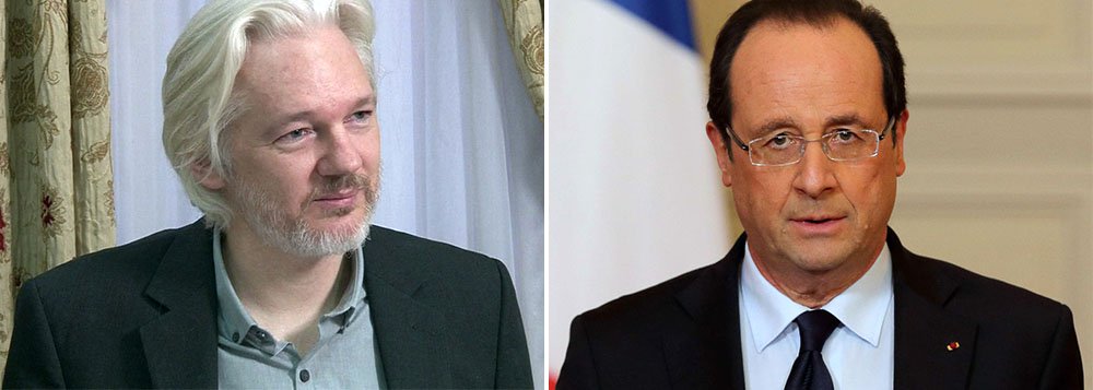 Julian Assange está morando pelos últimos três anos na embaixada do Equador em Londres, onde conseguiu refúgio para evitar ser extraditado para a Suécia devido a supostos crimes de abuso sexual; "A França recebeu a carta do sr. Assange. Uma investigação profunda mostra que no mérito dos elementos legais e materiais da situação do sr. Assange, a França não pode garantir seu pedido", informou nota emitida pelo gabinete do presidente francês, François Hollande