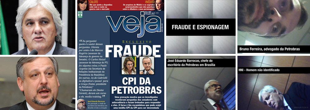 Uma perícia contratada pelo senador Delcídio Amaral (PT/MS) demonstra que a revista Veja editou a fita que motivou a capa da última semana, sobre uma suposta farsa na CPI da Petrobras; "Do arquivo analisado separamos segmentos que demonstram a edição do mesmo, sendo claramente perceptível pelo menos duas interrupções na sequência das falas", diz a análise do IPC, o principal instituto de perícias do Mato Grosso do Sul; "O uso de palavras separadas de sua sequência original pode trazer interpretação destoante do efetivo contexto em que teriam sido empregadas"; ontem, em entrevista ao 247, o ministro Ricardo Berzoini defendeu que Veja apresente a íntegra de sua fita gravada com uma caneta espiã; a revista da Marginal Pinheiros aceitará o desafio?