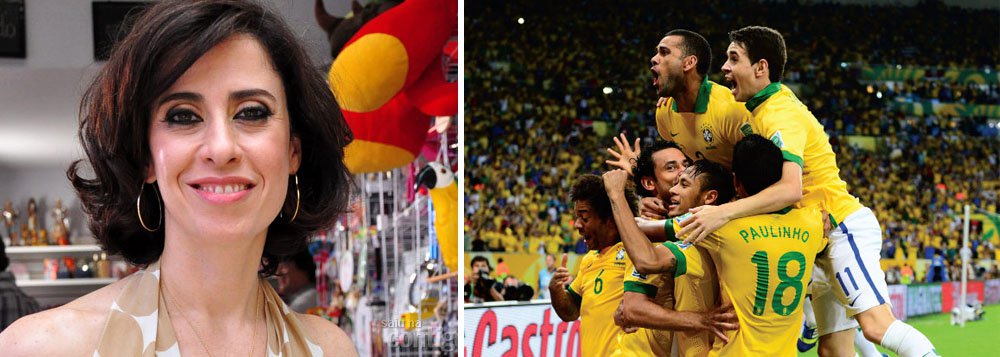 Segundo a atriz, quarenta e quatro anos depois, a política volta a se imiscuir no amor pela camisa; ‘cenário é menos radical (do que o da ditadura militar), mais democrático, mas a conjunção astral que alinhou Copa e eleição acabou por acirrar as tensões comuns aos dois eventos’; mesmo assim, ela diz que pretende se dedicar por um mês ao Mundial: “Não defendo a alienação, mas alguma redenção é necessária”