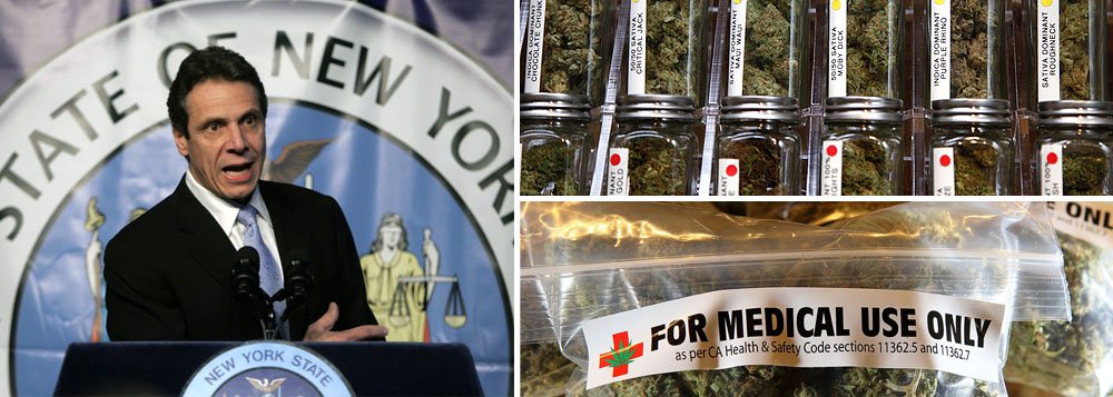 É o que indica um comunicado publicado na página do governador do estado de Nova York, Andrew Cuomo, na internet, e o discurso proferido pelo político no lançamento de sua agenda para 2014; "Pesquisas mostram que maconha medicinal ajuda a administrar a dor, o tratamento contra o câncer e outras doenças severas", informa um item da agenda de Cuomo para este ano