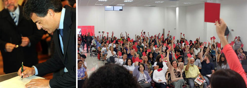 A desobediência civil vai chegar às escolas paranaenses já no primeiro dia de aula letivo de 2014, conforme calendário de lutas aprovado em assembleia da APP-Sindicato; segundo comunicado da APP-Sindicato, professores e funcionários das 2,1 mil escolas da rede pública estadual não aceitarão mais uma vez o descumprimento da Lei que estabelece os 33,3% e o não pagamento dos avanços atrasados