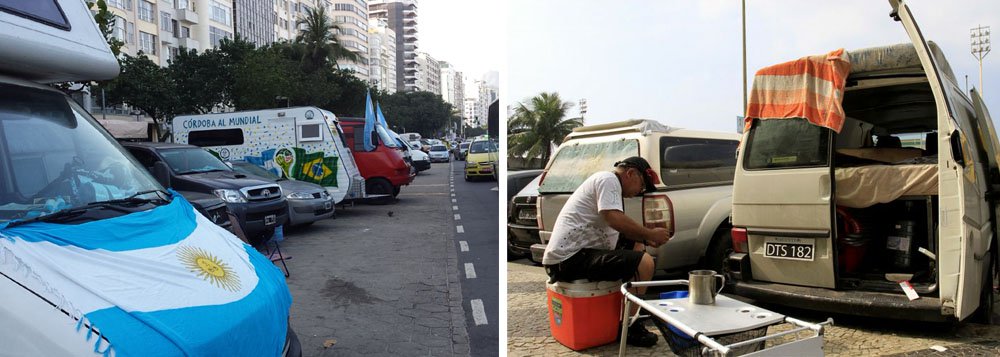Prefeitura do Rio de Janeiro, de Eduardo Paes (PMDB) vai transformar um terreno no centro em estacionamento para trailers e motorhomes de torcedores estrangeiros que estão na cidade para assistir à Copa do Mundo; previsão é abrir o Terreirão do Samba, espaço de shows ao lado do Sambódromo