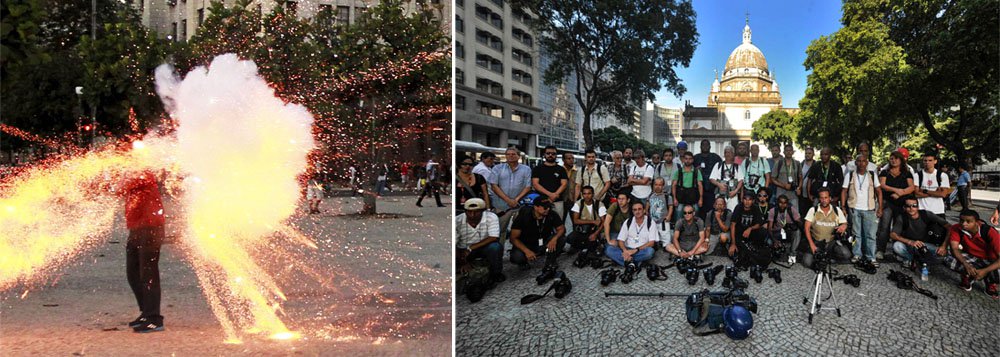 O juízo da 3ª Vara Criminal do Rio retoma nesta sexta-feira (23), audiência de instrução e julgamento que apura a morte do cinegrafista Santiago Andrade, atingido por um artefato explosivo em protesto, no Centro do Rio; restam três testemunhas – arroladas pela defesa dos réus – a serem ouvidas; depois, o juízo irá interrogar os réus Fábio Raposo Barbosa e Caio Silva de Souza, que respondem pelos crimes de explosão e homicídio doloso triplamente qualificado (motivo torpe, impossibilidade de defesa da vítima e uso de explosivo)
 
 
 