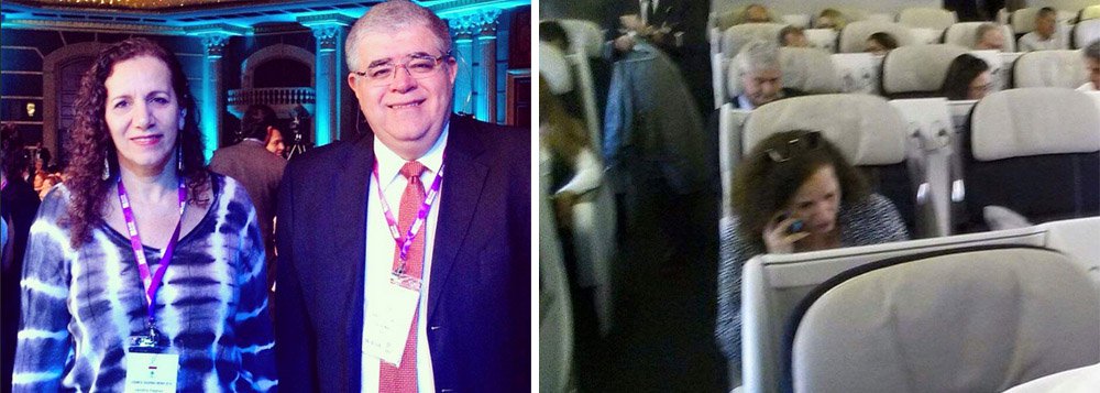 Internautas publicaram foto da deputada Jandira Feghali (PCdoB-RJ) em um voo para Paris e passaram a questionar o "comunismo" da parlamentar, por voar de classe executiva; Jandira, no entanto, faz parte de missão oficial enviada pela Câmara ao Líbano, que tem ao todo seis parlamentares, e fez apenas uma conexão na capital francesa; de acordo com sua assessoria de imprensa, a deputada não escolhe a passagem, que é custeada automaticamente pela Câmara