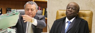 Presidente do Supremo Tribunal Federal, Joaquim Barbosa, está insatisfeito com a conduta do magistrado Ademar de Vasconcelos, responsável pela Vara de Execuções Penais do Distrito Federal; segundo ele, o juiz estaria sendo benevolente com os réus; sua intenção é substituí-lo por Bruno Ribeiro, a quem enviou as ordens de prisão mesmo durante suas férias; manifesto de juristas condenou atitudes ditatoriais de Joaquim Barbosa, que age como se fosse dono do Poder Judiciário; jurista Celso Bandeira de Mello propõe que Barbosa seja processado