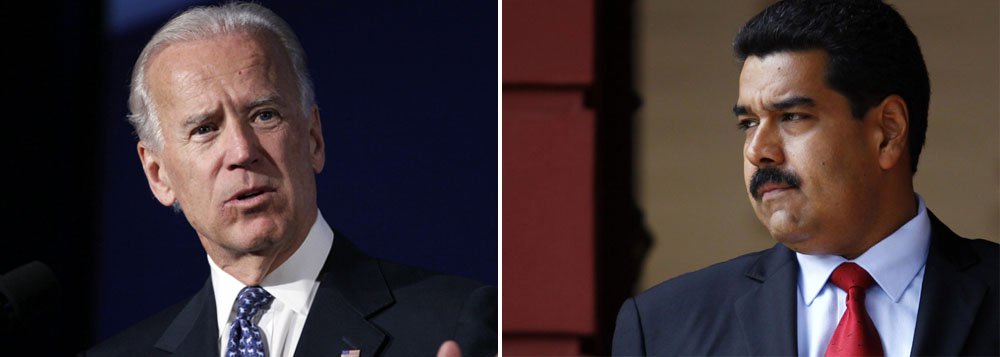 "Enfrentar manifestantes pacíficos com a força e em alguns casos com milícias armadas, limitando a liberdade de imprensa e de assembleia, não está à altura dos sólidos padrões de democracia que temos na maior parte de nosso hemisfério", disse o vice-presidente dos Estados Unidos, Joe Biden; americanos planejam intervenção em nome da democracia, mas proposta foi rechaçada pela OEA por 29 votos a três; Maduro respondeu dizendo que os Estados Unidos são os maiores promotores da violência em escala global