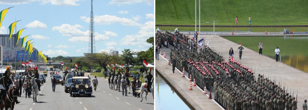 Além do carro oficial, participaram do ensaio a cavalaria da Guarda Presidencial, homens da Forças Armadas, das polícias Federal, Civil e Militar e agentes do Departamento de Trânsito do Distrito Federal. No próximo dia 1º, mais de 4 mil homens participarão do esquema de segurança da solenidade de posse