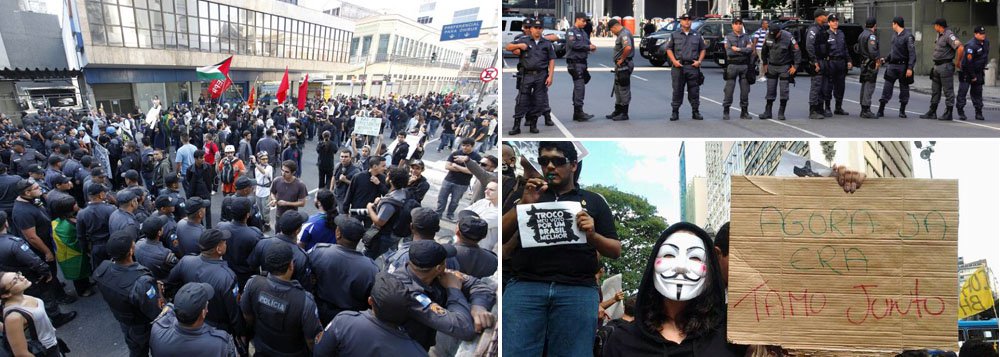 Manifestação pacífica em frente ao Tribunal de Justiça do Rio de Janeiro (TJRJ) pediu libertação do estudante universitário Wallace Vieira Santos – único que permanece preso de um total de 65 pessoas detidas nos atos do Dia da Independência. Aluno de psicologia na Universidade Veiga de Almeida, ele foi acusado pela polícia de portar um explosivo