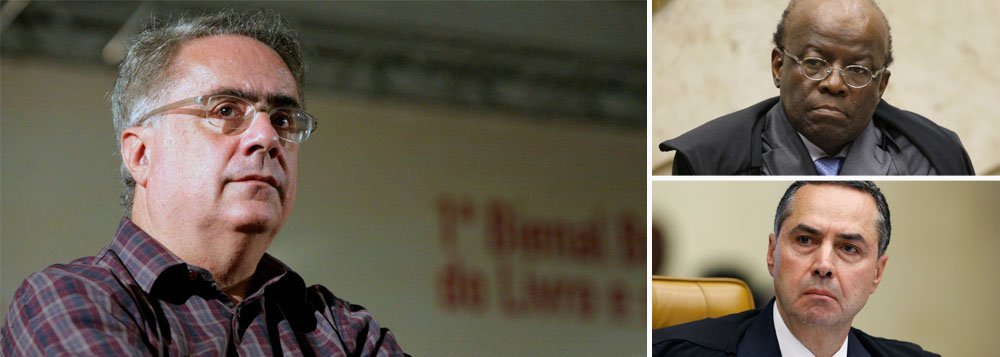 Com a declaração, o jornalista Luis Nassif critica o comportamento do presidente do Supremo Tribunal Federal, Joaquim Barbosa, que interrompe votos, se levanta e demonstra nervosismo quando é contrariado pelos colegas na Corte; corajosos, segundo Nassif, são "os que se escudam na força das suas convicções", como fez ontem o ministro Luís Roberto Barroso