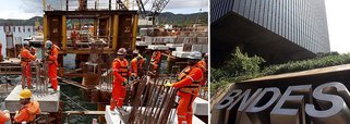 Do total, R$ 8,8 bilhões foram pedidos pela Sete Brasil, maior fornecedora da Petrobras, criada para fornecer 28 sondas para perfuração do pré-sal, que alcançou este mês dívida com os estaleiros de US$ 850 milhões: outro caso é o da concessão da BR-153, entre Goiás e Tocantins, vencida em leilão pelo Grupo Galvão em maio passado, que pede R$ 2,66 bilhões; a empreiteira alerta que, caso o empréstimo-ponte não seja liberado até a próxima semana, terá de interromper as obras e demitir operários
