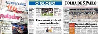 Dos três grandes, apenas ela considerou a decisão da Câmara dos Deputados, de submeter ao plenário a cassação de José Genoino, um ato de insubordinação diante do Supremo Tribunal Federal; nem o Globo, nem o Estado de S. Paulo foram tão longe; nesse embate, quem tem razão é o presidente da Câmara, Henrique Alves (PMDB-RN), uma vez que a Constituição assegura as prerrogativas da Casa e reconhece a independência entre os poderes