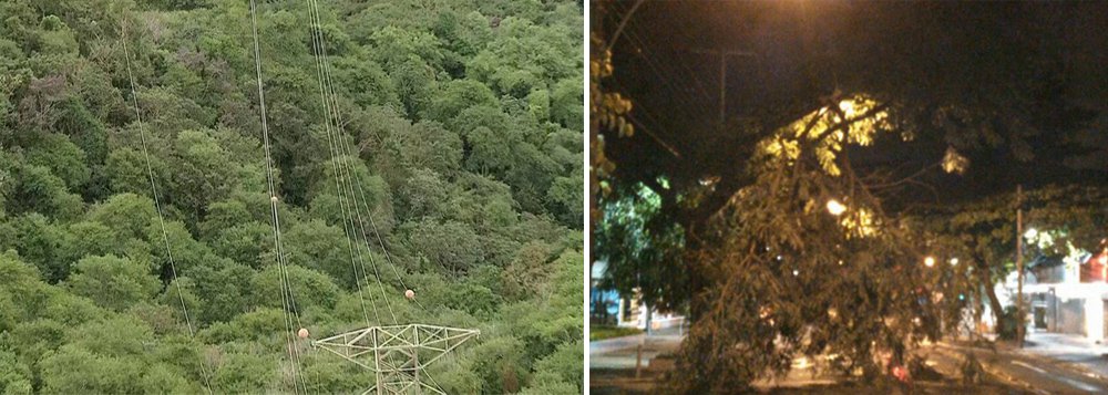A ventania que atingiu o Rio de Janeiro derrubou árvores, desligou sinais de trânsito e deixou vários bairros sem luz; um acidente envolvendo três veículos foi registrado em um cruzamento na Barra da Tijuca, zona oeste da cidade; de acordo com o Inmet, os ventos atingiram 58 quilômetros por hora em Copacabana, zona sul do Rio; ainda não há registros de feridos; em nota, a Light, concessionária que administra a distribuição de energia elétrica na cidade, informou que já "restabeleceu o fornecimento de energia nas ruas dos bairros do Recreio, Barra da Tijuca, Jacarepaguá e localidades próximas"