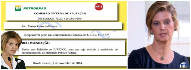 Blogueiro Fernando Brito aponta "surpresas para quem aposta em desgastar o governo com insinuações de cumplicidade da atual diretoria da Petrobras com as roubalheiras de Paulo Roberto Costa et caterva..."; "mesmo antes de suas 'denúncias', que só tem e-mails vagos a amparar, Venina havia sido inculpada, dentro da empresa, por comportamento no mínimo desidioso e omisso em licitações milionárias", ressalta o jornalista