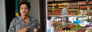 "Vamos ter de apertar o controle da inflação", disse a presidente nesta quinta-feira 6 a jornalistas; segundo ela, o governo fará a "lição de casa" para manter a inflação sob controle no segundo mandato, mas sinalizou que não pretende mexer no centro da meta do governo, que é de 4,5%; ao comentar que "sempre há gastos para cortar", chamou de "ideia maluca" a bandeira do PSDB de "choque de gestão" para enxugar a máquina pública; Dilma Rousseff assegurou que não irá "desempregar" nos próximos anos na tentativa de retomada do crescimento; questionada sobre resolução do PT com críticas a Aécio Neves (PSDB), respondeu não representar o partido, e sim a presidência, o País