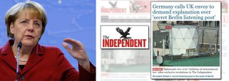 Como se já não bastassem as violações à privacidade cometidas pelo governo dos Estados Unidos, nova denúncia com base em documentos de Edward Snowden mostra que a agência de vigilância britânica opera uma rede de "postos de espionagem eletrônica" nas proximidades do Parlamento alemão e do gabinete da chanceler alemã, Angela Merkel; revelação é do jornal britânico Independent
