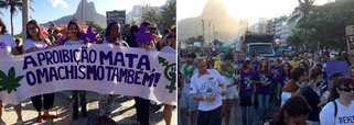 A Marcha da Maconha do Rio de Janeiro teve este ano dois temas, a luta pela liberdade de todos os cultivadores da erva que estão presos e a solidariedade às vítimas da guerra às drogas; o advogado André Barros, autor da representação no Supremo Tribunal Federal (STF) que descaracterizou a marcha como uma apologia ao uso da maconha, disse que no Rio de Janeiro, atualmente, há 20 pessoas presas por causa da produção da planta