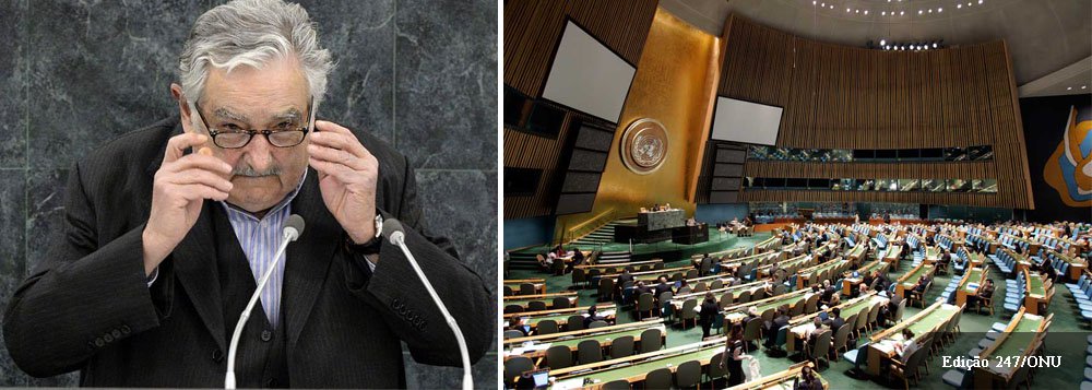 Em discurso na Assembleia-Geral das Nações Unidas, presidente do Uruguai continuou o puxão de orelha dado por Dilma Rousseff, mas em tom mais agressivo: “As instituições mundiais, particularmente hoje, vegetam à sombra consentida das dissidências das grandes nações que, obviamente, querem reter sua cota de poder”; ele não poupou a globalização e nem a China 