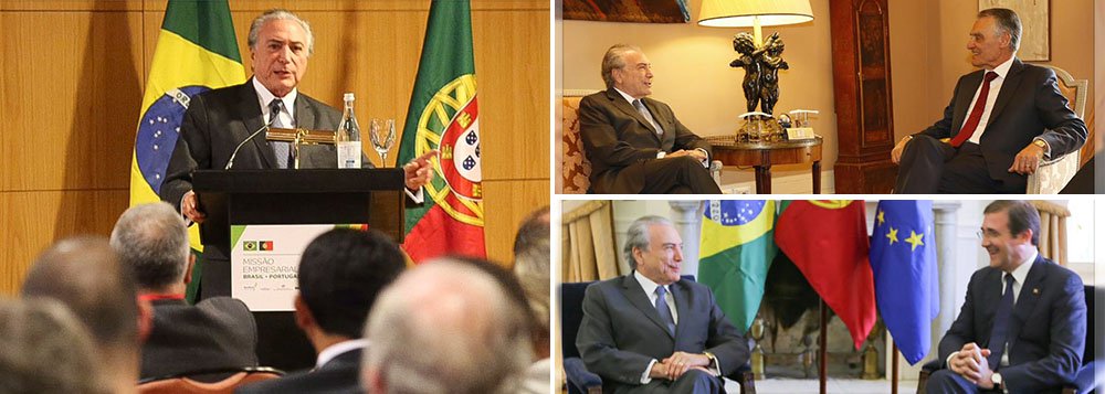 De Lisboa, vice-presidente Michel Temer afirma que o aumento dos recursos destinados ao fundo partidário, a R$ 867,5 milhões, não deve prejudicar o ajuste fiscal defendido pelo governo: "Creio que se chegou a um meio termo razoável, até porque pode haver um contingenciamento ainda neste ano. Ou seja, uma parte dessa verba que foi acrescida poderá vir a ser contingenciada em face do ajuste econômico" 