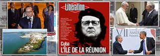 Enquanto o 'vai pra Cuba' se transformou num mote pejorativo da direita brasileira, países ocidentais se aproximam da ilha para tentar estreitar laços econômicos com o governo de Raúl Castro; visita de François Hollande, a primeira em 55 anos de um chefe de estado francês, é considerada histórica pela imprensa francesa; ontem, Raúl Castro agradeceu ao papa Francisco seu apoio na reaproximação com os Estados Unidos, de Barack Obama; perspectiva de abertura econômica demonstra acerto da estratégia brasileira incentivada pelo ex-presidente Lula de fazer investimentos em Cuba, como no porto de Mariel