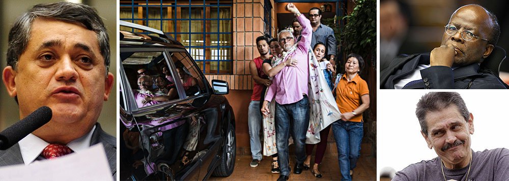 Deputado federal José Guimarães (PT-CE) lembra que o irmão, José Genoino, "é uma pessoa de vida simples", que "nunca acumulou nada"; "O único bem que ele tem é a casa onde mora, não tem como vender"; ex-presidente do PT tem dez dias para pagar uma multa de R$ 468 mil, conforme determinou ontem a Justiça do DF; "Vamos conversar isso com o PT, com os amigos", disse Guimarães, indicando que se buscará ajuda para o pagamento; na internet, uma campanha arrecada doações para pagar a multa; parlamentar fala ainda em "ação direcionada contra o PT" ao comentar o mandado de prisão do presidente do STF, Joaquim Barbosa, contra João Paulo Cunha; "O responsável por tudo isso, que é o delator, está aí, e não acontece nada", disse, sobre Roberto Jefferson