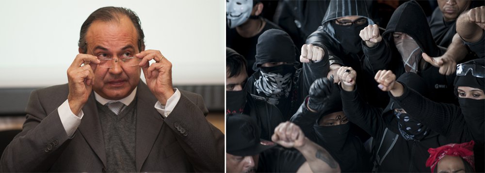 O governo de São Paulo está em queda de braço com o Facebook por conta de pedido judicial de quebra de sigilo de página dos Black Blocs utilizada para convocar atos de vandalismo na capital; conforme o secretário da Segurança Pública, Fernando Grella, a Justiça já deu parecer favorável à ação movida pelo Estado em novembro último, mas o Face se nega a cumprir decisão; "O Facebook pediu um prazo para analisar. Segundo eles, o assunto chegou a ser submetido à matriz, nos EUA. Mas, objetivamente, ainda não cumpriram. A última manifestação foi no sentido de que a página não estaria mais no ar. O que não é verdade"