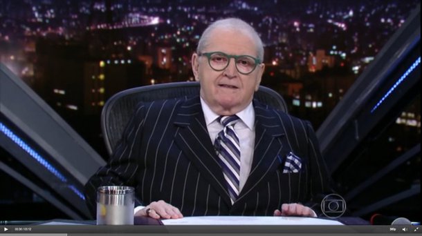 Apresentador, que perdeu 25 minutos da atração este ano, afirmou, de sua bancada: "Uma das coisas que mais me aflige é fazer esse programa mais curto. Mas sei que ele ganha mais dinâmica no ar"; a Globo cortou o quadro Meninas do Jô, que reunia jornalistas para discutir política, e onde Jô Soares chegou a fazer, por diversas vezes, defesas à presidente Dilma Rousseff; recentemente, ele foi a Brasília para entrevistar Dilma