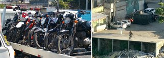 Em operação policial desencadeada, no Morro da Pedreira, zona norte do Rio, policiais civis conseguiram apreender mais de 50 das 193 motocicletas roubadas do galpão do Departamento de Transportes Rodoviários do Rio, na zona oeste da capital, em ação que segundo a polícia foi comandada pelo traficante Celso Pinheiro Pimenta, o Playboy; a polícia estourou, ainda, um galpão onde funcionava uma oficina de desmanche de carro que no Morro da Quitandinha; Playboy é o principal mentor dos assaltos a caminhões de carga; o valor da recompensa por sua captura passou de R$ 20 mil para R$ 50 mil