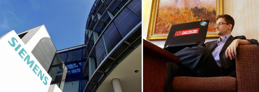 Em texto divulgado antes de uma longa entrevista que será exibida neste domingo, a ARD TV afirmou que Snowden disse que a NSA não limita sua espionagem às questões de segurança nacional, citando a empresa de engenharia alemã Siemens como um dos alvos; "Se houver uma informação da Siemens que seja benéfica para os interesses nacionais dos EUA – mesmo que não tenha nada a ver com segurança nacional – eles mesmo assim pegarão essa informação", disse Snowden