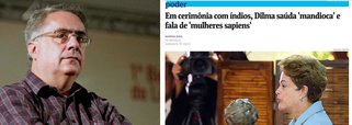 "Hoje, reportagem da Folha tenta ironizar as declarações da presidente Dilma Rousseff sobre a importância da cultura da mandioca na história do país, ignorando extensos estudos sobre a civilização da mandioca", e trata "como algo ignorante" um "chiste da presidente, ao falar em 'mulheres sapiens', um mero jogo de palavras"