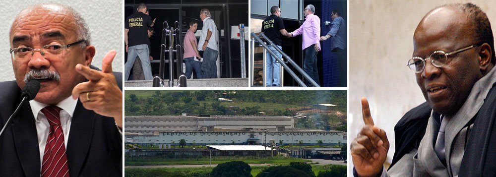 “Dirceu, Genoino, Delúbio e os demais estão detidos na Papuda de forma ilegal, irregular. O sistema carcerário não os recebeu porque não há autorização para isso. Não existe documento algum encaminhado eles para lá. Isso representa uma forma escandalosa de Ditadura do juiz Joaquim Barbosa, presidente do Supremo, em plena Democracia brasileira”, afirma o deputado Chico Vigilante (PT), que irá cobrar do governo do Distrito Federal  posição sobre o assunto; enquanto isso, a defesa de Dirceu questiona o STF sobre regime fechado imposto contra ele
 