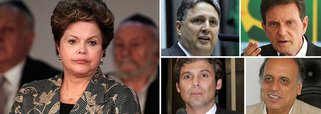 O PT encontrou uma solução engenhosa para resolver o impasse político no Rio de Janeiro, onde o senador Lindbergh Farias (PT-RJ) e o vice-governador Luiz Fernando Pezão brigam pela exclusividade da presidente Dilma em seus palanques; ela não irá a nenhum e convidará todos os candidatos da base aliada a eventos em que estiver presente no Rio de Janeiro, o que vale para o deputado Anthony Garotinho (PR-RJ), que lidera as pesquisas, e para o ministro Marcelo Crivella, do PRB, que é o vice-líder