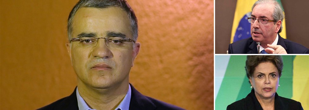 Segundo o colunista Kennedy Alencar, o governo acha que a denúncia da Procuradoria-Geral da República contra o presidente da Câmara, Eduardo Cunha (PMDB-RJ) terá efeito positivo para Dilma, porque avalia que será difícil um presidente da Câmara acusado de corrupção ter condição política de tentar abrir um processo de impeachment