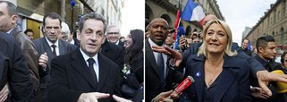 Partido conservador UMP, do ex-presidente francês Nicolas Sarkozy, e seus aliados lideram o segundo e decisivo turno das eleições locais na França neste domingo, apontou pesquisa de boca de urna realizada pelo instituto CSA e divulgada pela BFMTV ; Frente Nacional, de extrema direita e liderada por Marine Le Pen, caminha para conquistar terreno e pode ficar com dois conselhos de "departamentos" franceses