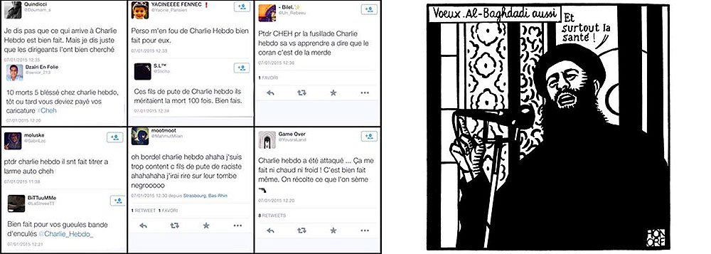 Para o francês ‘de base’, as charges de Charlie Hebdo muitas vezes ultrapassavam o limite do aceitável e eram até consideradas uma agressão, uma forma de racismo; a censura dentro de casa era traduzida pelo baixo número de vendas; nas redes sociais, onda de mensagens de “bem-feito” também se intercalaram às de apoio às vítimas do atentado de ontem