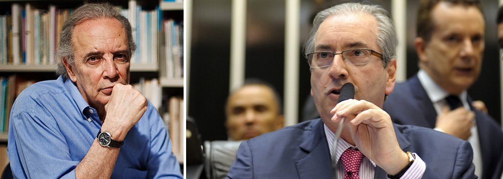 "Eduardo Cunha não imaginaria, a sério, que o governo dirija o procurador-geral da República, nem Rodrigo Janot obrigou delator algum a difamar Eduardo Cunha. Nem o juiz Sergio Moro detém indevidamente o inquérito em que Eduardo Cunha é acusado da extorsão de US$ 5 milhões", diz o colunista Janio de Freitas; "Mal acabara de repetir que passar à oposição –na qual, de fato, sempre esteve – não influiria na conduta de presidente da Câmara, correu a aprovar duas CPIs contra o governo. Na porta do recesso. Desespero raivoso é isso aí"