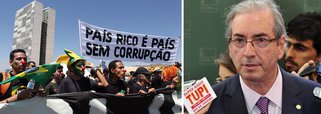 “Não vamos para cima do Cunha no dia 16. Ele tem um papel importante. Nosso foco é o impeachment”, afirma Carla Zambelli, líder do Nas Ruas e porta-voz da Aliança Nacional dos Movimentos Democráticos; presidente da Câmara, Eduardo Cunha (PMDB), rompeu com o governo após acusação na Lava Jato de ter recebido US$ 5 milhões de propina; desde então, ele abriu caminho para votar 12 processos em tramitação que pedem o afastamento da presidente Dilma Rousseff 