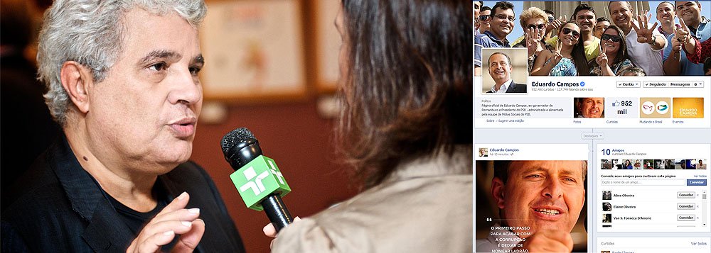 Colunista diz que os candidatos Dilma (PT), Aécio Neves (PSDB) e Eduardo Campos (PSB), na maioria das vezes, limitam-se a postar mensagens por meio de assessores: “Quase nunca estão disponíveis para discutir o que pensam. Nem refletem sobre o que os internautas dizem”; segundo pesquisa da BITES, há muitos gastos em publicidade digital e pouco resultado político