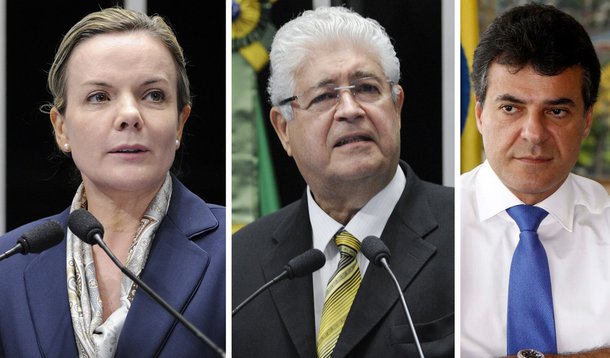 A senadora Gleisi Hoffmann (PT-PR) e o senador Roberto Requião (PMDB-PR) deflagraram críticas ao governador Beto Richa (PSDB); para Gleisi, a substituição tributária, além de provocar prejuízo para os comerciantes, produzirá outros efeitos colaterais danosos para a economia; de acordo com Requião, o governador diminuiu a participação do Estado na empresa de água e esgoto, e promoveu a privatização; assista ao vídeo