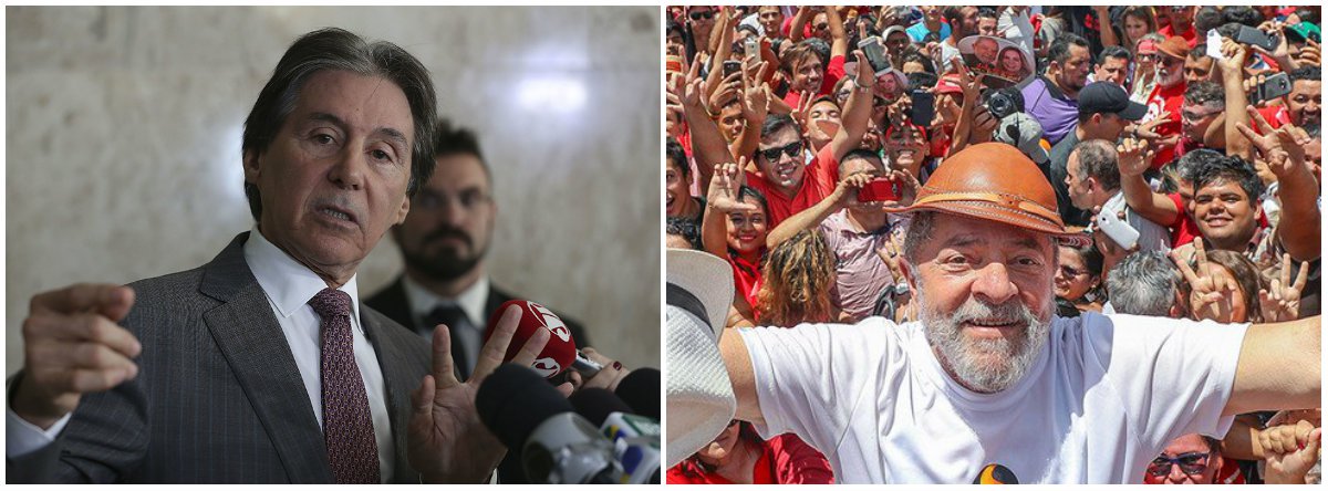 Eunício diz que Lula está preso por ser nordestino