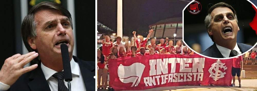 Flamenguistas e colorados engrossam torcidas contra Bolsonaro