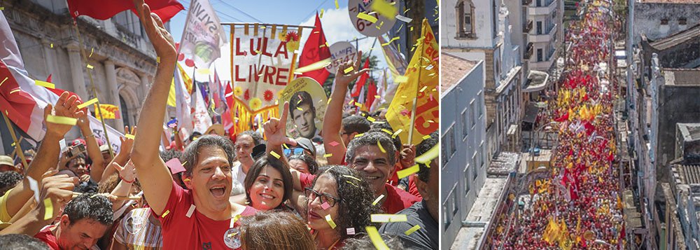 “O cara que mais amou o Brasil é hoje injustiçado”, diz Haddad no Recife