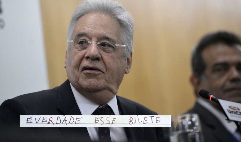 Tijolaço sobre a carta de FHC: “é verdade este bilete”