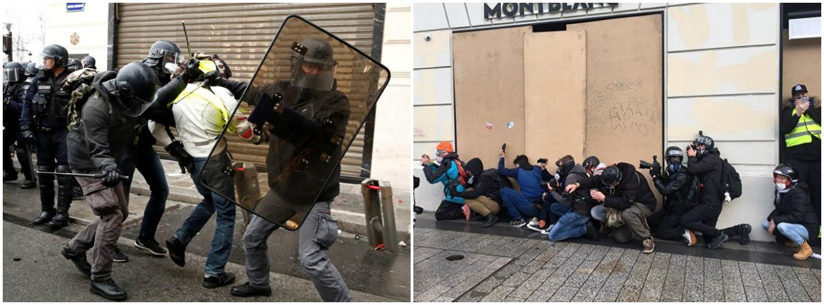 Polícia francesa entra em conflito com manifestantes em Paris