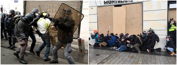 Polícia francesa entra em conflito com manifestantes em Paris