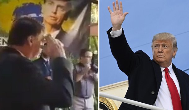 Tijolaço: “continência” de Bolsonaro não foi a Bolton, mas a Trump