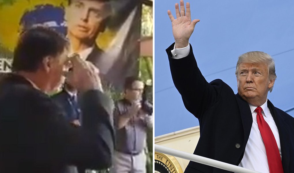 Tijolaço: “continência” de Bolsonaro não foi a Bolton, mas a Trump