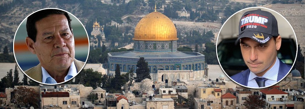 Sondagem 247: para 87%, Mourão está certo e Bolsonaro errado sobre embaixada em Jerusalém