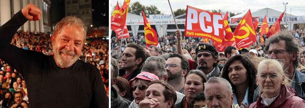 Partido Comunista Francês presta solidariedade a Lula em congresso