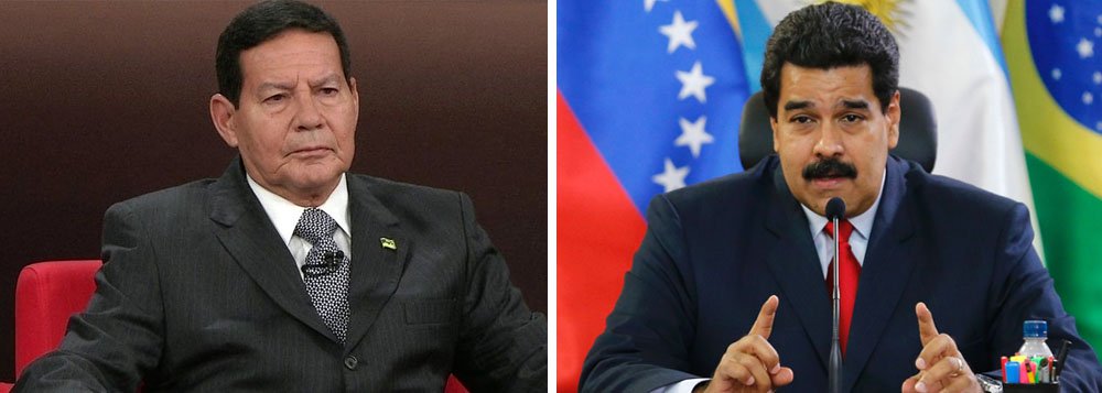 Mourão anuncia pressão contra a Venezuela